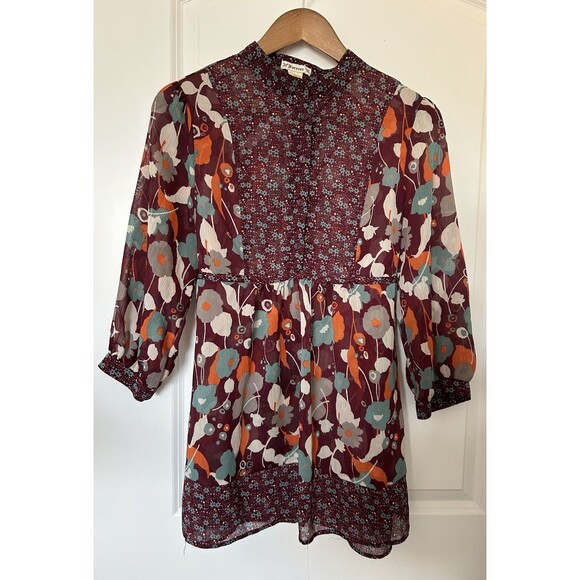 FOREVER 21 Tops - Vintage Forever 21 Shirt Large Baby Doll Flowy Sheer Tunic Boho Festival Cottage